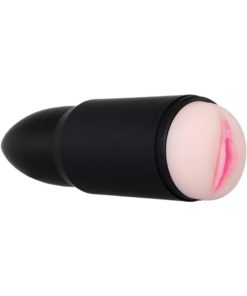 Zero Tolerance Shell Shock Rechargeable Vibrating Pussy Stroker With DVD Download - Black