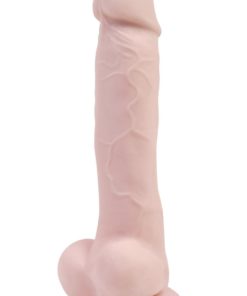 Adam and Eve Adam`s True Feel Rechargeable Dildo With Remote Control 7in- Vanilla