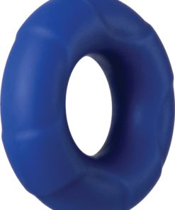 Adam and Eve Big Man Silicone Cock Ring Non Vibrating - Blue