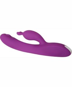 Adam and Eve Eve`s Deluxe Rabbit Thumper Rechargeable Silicone Dual Vibrating Rabbit - Purple