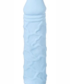 Adam and Eve Rechargeable Silicone Strap-On System Adjustable Harness With Realistic Dong 7in - Blue