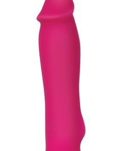 Adam and Eve The Wild Ride Rechargeable Silicone Vibrating Dildo With Power Boost 7.5in - Pink