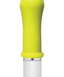 American Pop Boom 10 Function Silicone Vibrator With Sleeve Waterproof Yellow 3.5 Inch