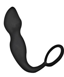 Anal Ese Collection Butt Plug Silicone Cock Ring - Black
