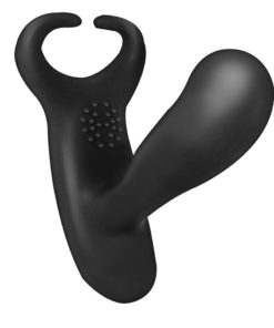 Anal Ese Collection P-spot Warming Silicone Prostate and Testicle Stimulator With Remote Control - Black