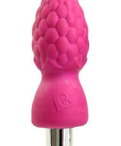 Ass Berries Raspberry Silicone Vibrator - Pink