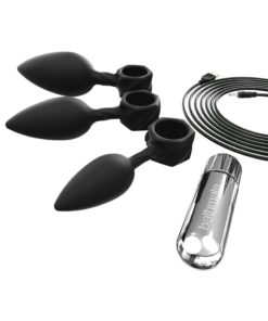 Bathmate Anal Training Vibrating Plugs Kit (4 pieces) - Black