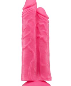 Big As Fuk Double Dildo With Suction Cup 10in - Pink