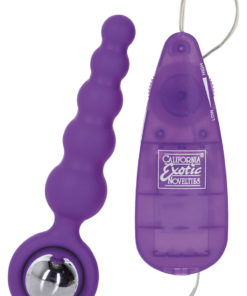 Booty Call Booty Shaker Silicone Vibrating Butt Plug with Remote Control -Purple