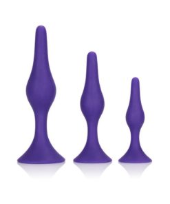 Booty Call Booty Trainer Kit Silicone Anal Plugs Purple 3 Assorted Sizes