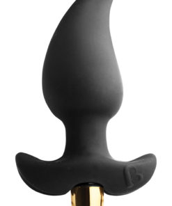 Butt Quiver Vibrating Silicone Butt Plug - Black