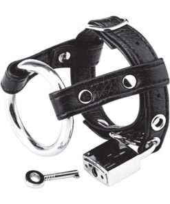 CandB Gear Duo Cock And Ball Lock Adjustable Cock Ring Black