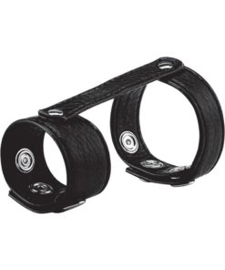 CandB Gear Duo Cock And Ball Ring Adjustable Cock Ring Black