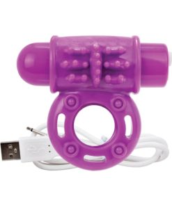 Charged OWow Rechargeable Vibe Ring Waterproof Purple