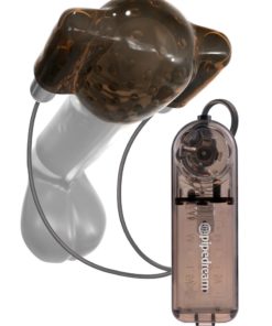 Classix Dual Vibrating Head Teaser With Remote Control - Smoke And Clear