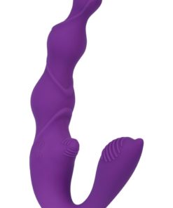 Come Together Rechargeable Silicone Dual Vibrating Strapless Strap-On - Purple