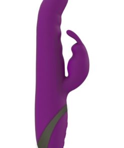 Commotion Cha Cha Rechargeable Silicone Rabbit Vibrator - Plum