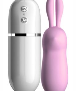 Crush Precious Wired Remote Control Silicone Rabbit Bullet Waterproof Pink