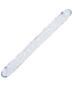 Crystal Jellies Double Dildo 18in - Clear
