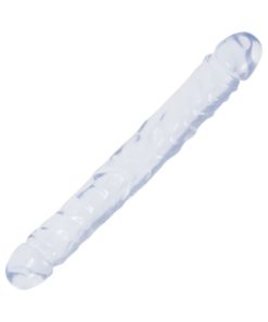Crystal Jellies Jr. Double Dildo 12in - Clear