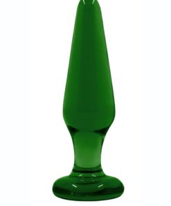 Crystal Premium Glass Butt Plug - Green