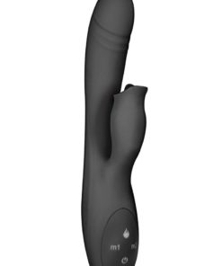 Devine Vibes Heat-up Clit Licker Rechargeable Silicone Warming Vibrator - Black