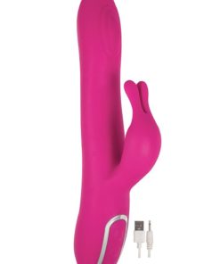 Devine Vibes Ultimate G-Spot Thumper Rechargeable Silicone Vibrator - Pink