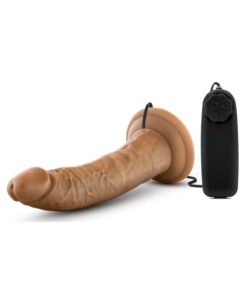 Dr. Skin Dr. Dave Vibrating Dildo with Suction Cup 7in - Caramel