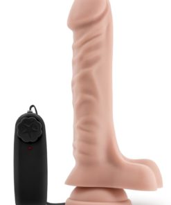 Dr. Skin Dr. James Vibrating Dildo with Balls and Remote Control 9in - Vanilla