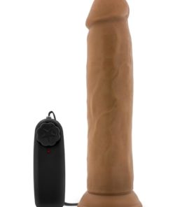 Dr. Skin Dr. Throb Vibrating Dildo With Remote Control 9.5in - Caramel