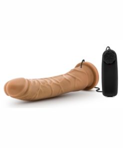 Dr. Skin Vibrating Cock with Suction Cup 8.5in - Caramel