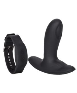 Eclipse Pulsing Probe Silicone Rechargeable Vibrating Butt Plug With Remote Control - Black