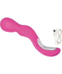 Embrace Lovers Wand Silicone Rechargeable Massager Waterproof Pink 9 Inch