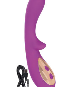 Entice Emilia Dual Motor Rechargeable Silicone Vibe Waterproof Raspberry 3.5 Inch Shaft