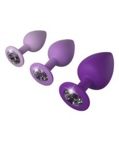 Fantasy For Her  Her Little Gems Trainer Set Anal Kit 3 Training Size Plugs Waterproof Silicone Purple