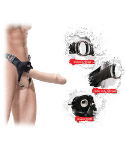 Fetish Fantasy Extreme Hollow Strap-On Dildo And Harness 12in - Vanilla