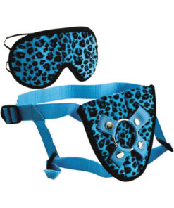 Furplay Harness And Mask (2 Piece Set) - Blue Leopard