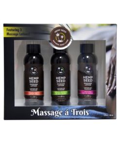 Hemp Seed Natural Body Care Massage A Trois Lotion Gift Set