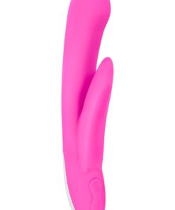 Hop Cottontail Rechargeable Silicone Vibrator - Hot Pink
