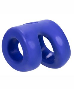 Hunkyjunk Connect Silicone Ball Tugger Cock Ring - Blue