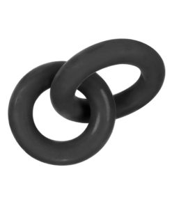 Hunkyjunk Duo Silicone Double Cock Ring - Black