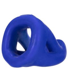 Hunkyjunk Slingshot Silicone 3 Ring Teardrop Cock Ring - Blue
