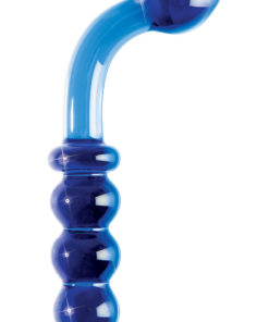 Icicles No 31 Double-Sided Glass G-Spot Massager And Anal Probe - Blue