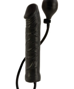 Inflatable Stud Dildo 9.5in - Black