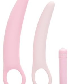 Inspire Silicone Vibrating Dilator Kit Waterproof Pink 3 Piece Set