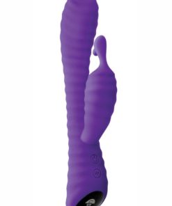 Inya Ripple Rabbit Silicone Rechargeable Vibrator - Purple