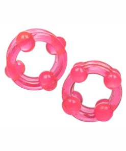 Island Rings Double Stacker Cock Rings (2 Piece Set) - Pink