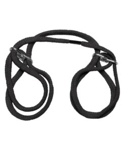 Japanese Style Bondage Cotton Cuffs - Black