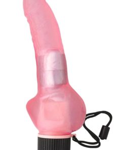 Jelly Caribbean Number 2 Jelly Realistic Vibrator With Clitoral Stimulator - Pink