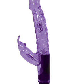 Jelly Mini Rabbit Vibro Wand Silicone Vibrator - Purple